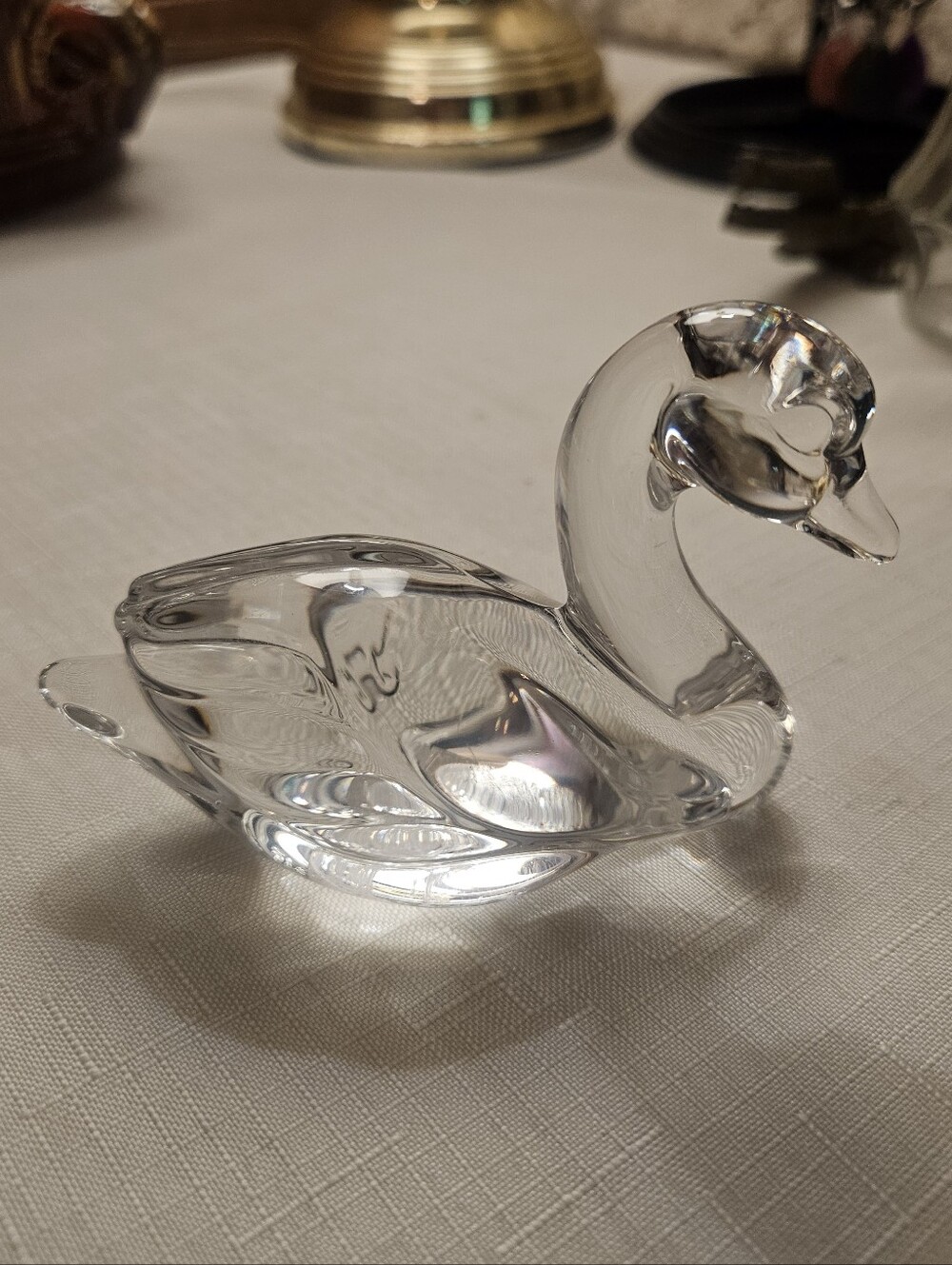 Princess House Clear Crystal Swan Figurine